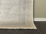 Modern Bamboo Rug, Cream & Beige Rug, %60 Bamboo %40 Acrylic, Size: Ft: 5.2 x 7.5 Feet ( 160X235 Cm ) - Oriental Silk Rugs