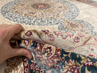 Anatolian Silk Rug, Cream Rug, 100% Bamboo Silk, Size 5.2 x 7.5 Feet Feet ( 160X230 Cm ) - Oriental Silk Rugs