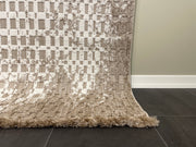 Indian Jute Rug, Beige Rug, %100 Polyester, Size: Ft: 5.2 x 7.5 Feet ( 160X230 Cm ) - Oriental Silk Rugs