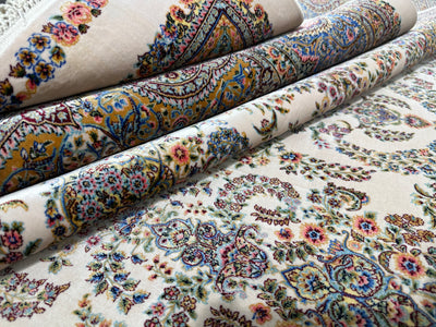 Anatolian Silk Rug, Multicolor Rug, 100% Bamboo Silk, Size 4.9 x 7.4 Feet ( 150X230 Cm ) - Oriental Silk Rugs