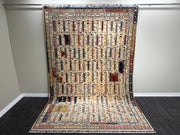 Ethnic Design Wool Rug, Cream Rug, %100 Wool, Size: Ft: 6.6 x 9.8 Feet ( 200X300 Cm ) - Oriental Silk Rugs