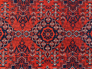 Turkmen Rug, Red Rug, Cotton & Chenille, Size: Ft: 5.2 x 7.5 Feet ( 160X230 Cm ) - Oriental Silk Rugs