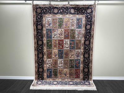 Four Season Design Runner Silk Rug, Multi Colur Rug, 100% Bamboo Silk Carpet, Size: Ft: 3.3 x 13.1 Feet ( 100X400 Cm ) - Oriental Silk Rugs