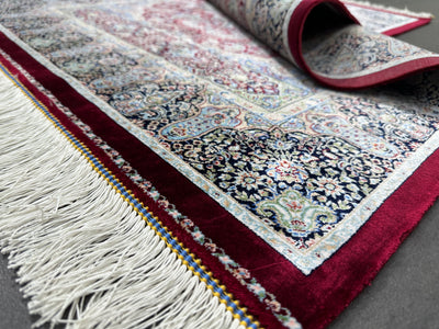 Classic Design Carpet, Multicolor Rug, 100% Bamboo Silk Carpet, Size: Ft: 2.6 x 3.9 Feet ( 80X120 Cm ) - Oriental Silk Rugs