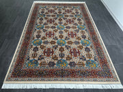 Oriental Silk Rug, Navy Blue Rug, 100% Bamboo Silk Carpet, Size: Ft: 6.6 x 9.8 Feet ( 200X300 Cm )