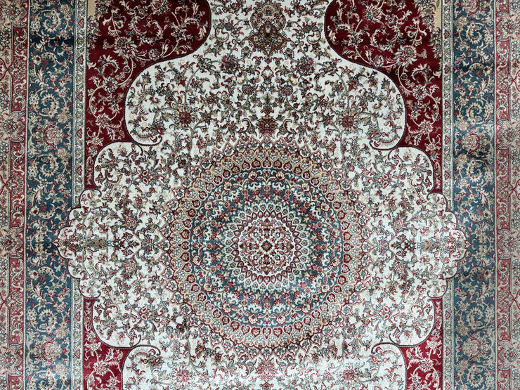 Traditional Silk Rug, Area Rug, 100% Bamboo Silk Carpet, Size: Ft: 5.2 x 7.5 Feet ( 160X230 Cm )