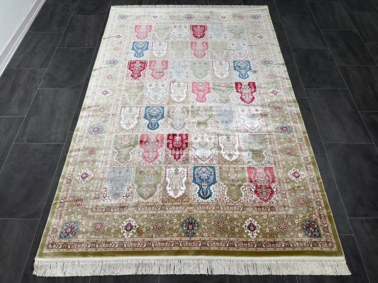 Anatolian Silk Rug, Area Rug, 100% Bamboo Silk Carpet, Size: Ft: 5.2 x 7.5 Feet ( 160X230 Cm )