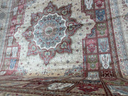 Traditional Silk Rug, Multicolor Rug, 100% Bamboo Silk Carpet, Size: Ft: 6.6 x 9.8 Feet ( 200X290 Cm )