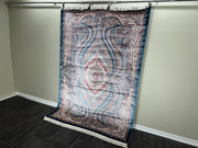 Anatolian Silk Rug, Navy Blue Rug, 100% Bamboo Silk Carpet, Size: Ft: 5.2 x 7.5 Feet ( 160X230 Cm )