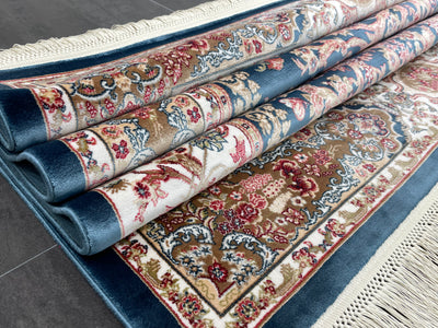 Anatolian Silk Rug, Multicolor Rug, 100% Bamboo Silk, Size 3.9 x 5.9 Feet ( 120X180 Cm ) - Oriental Silk Rugs